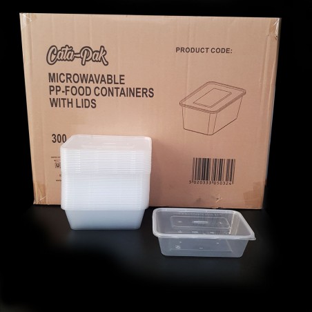 Durable & Microwave Safe: 550ml Plastic Containers for Restaurants Takeaway